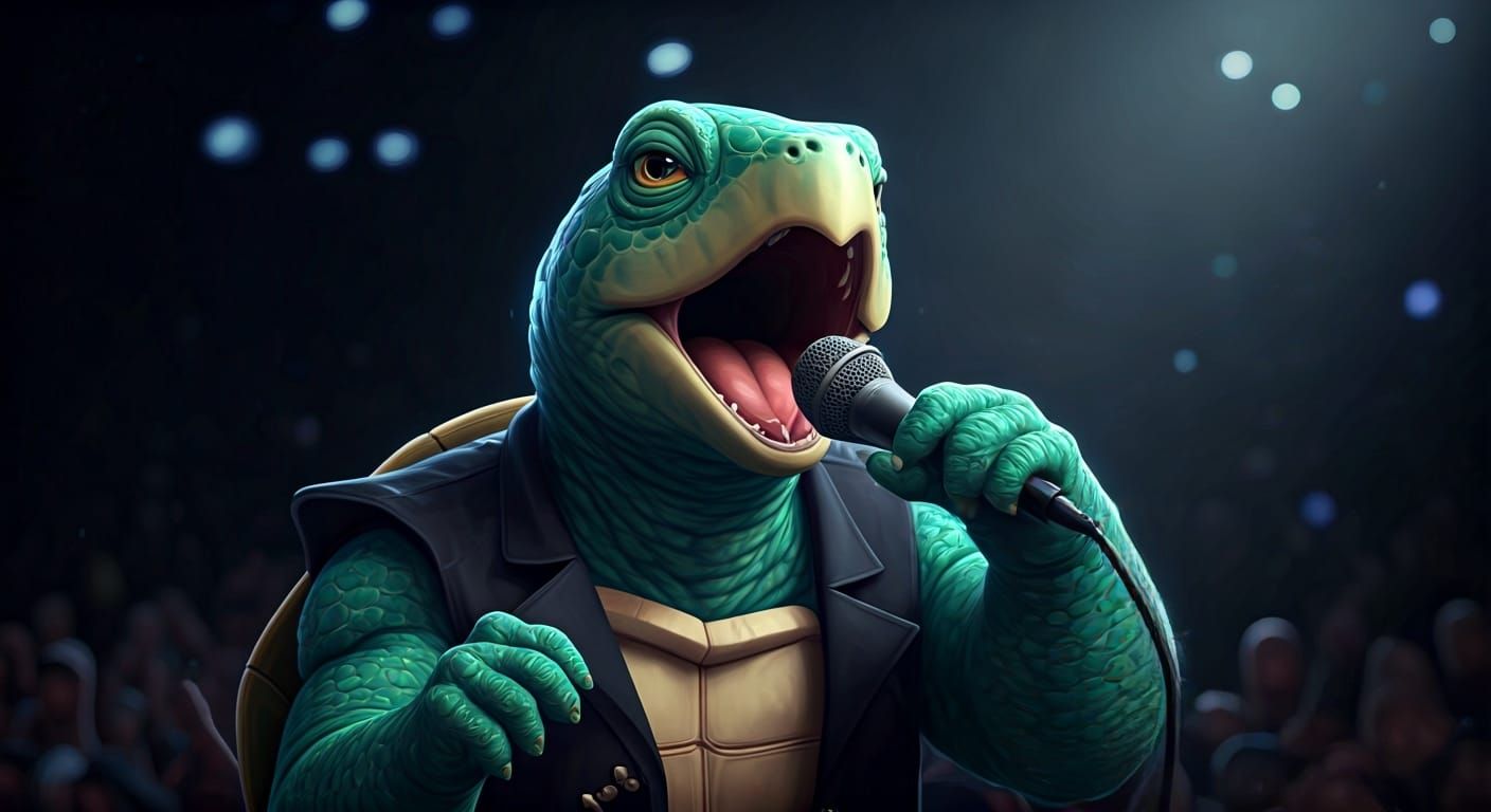 Turtle Boy Band: K-Pop Concert in Anime Style