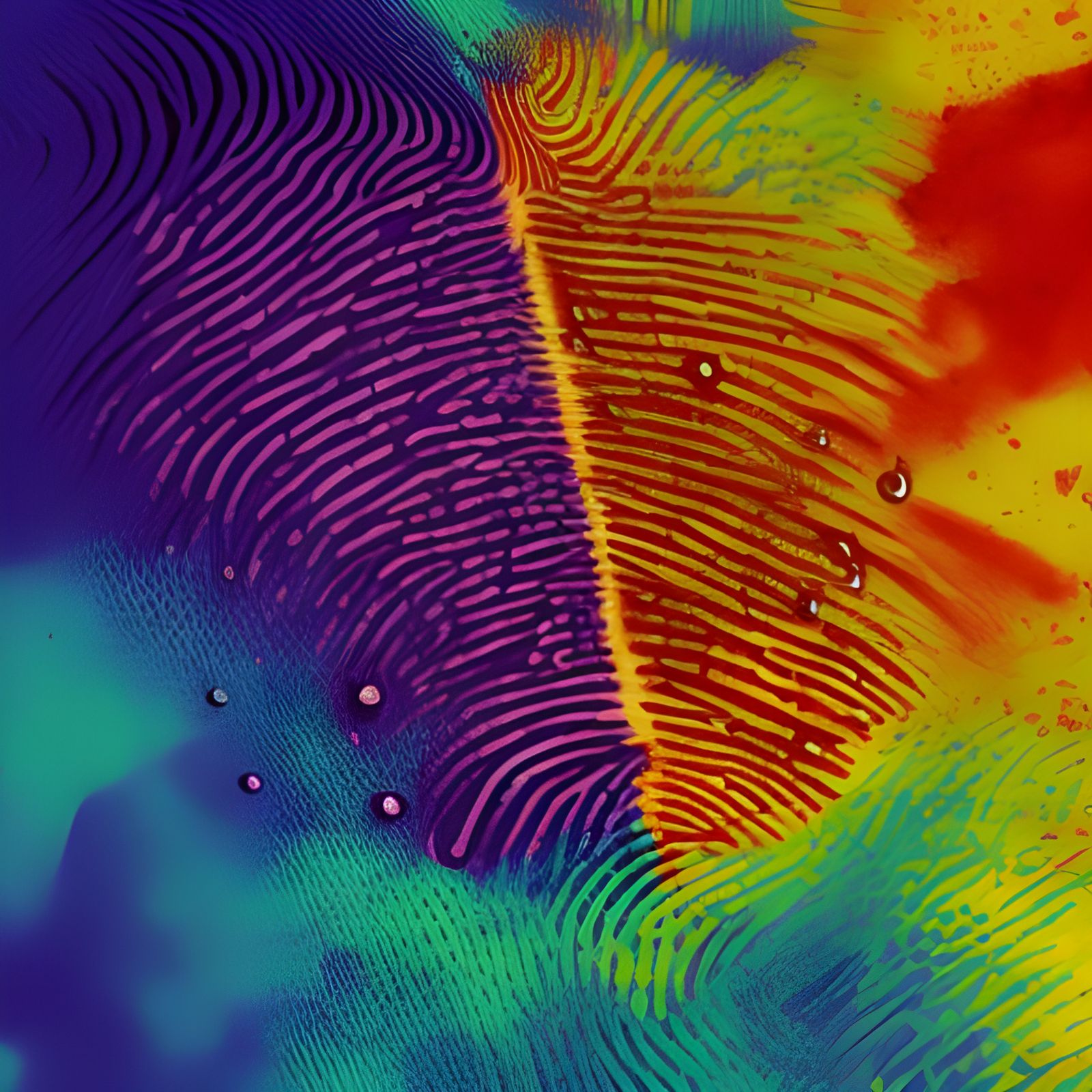 Detailed Fingerprint in Hyperrealistic Splash Art Style
