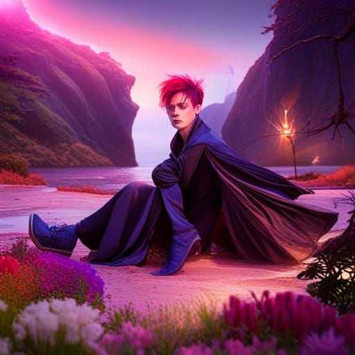 Grace the Human as Singer YUNGBLUD: Digital Art