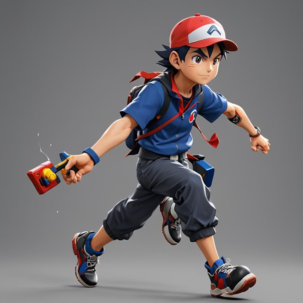 Ash Ketchum 3D Anime Art in 8K