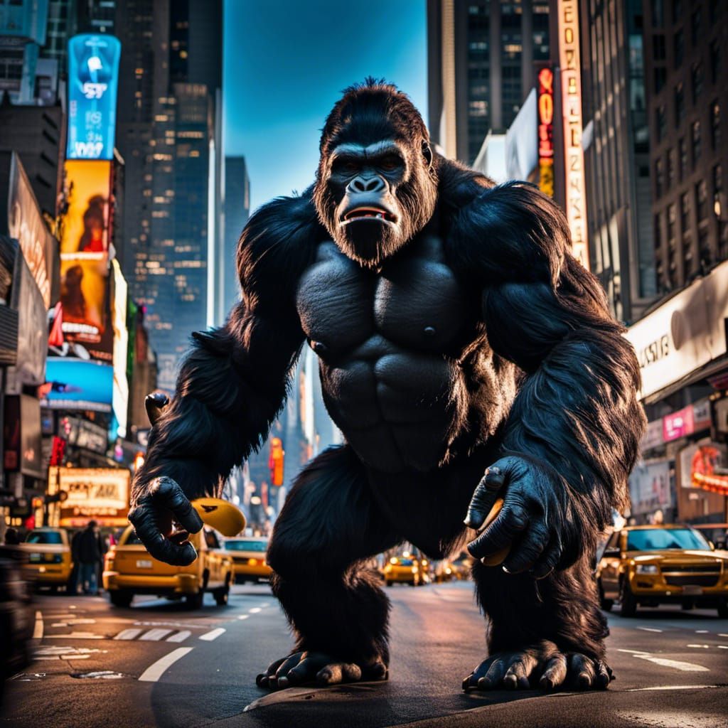 King Kong Rampages Through New York: 8K Photography