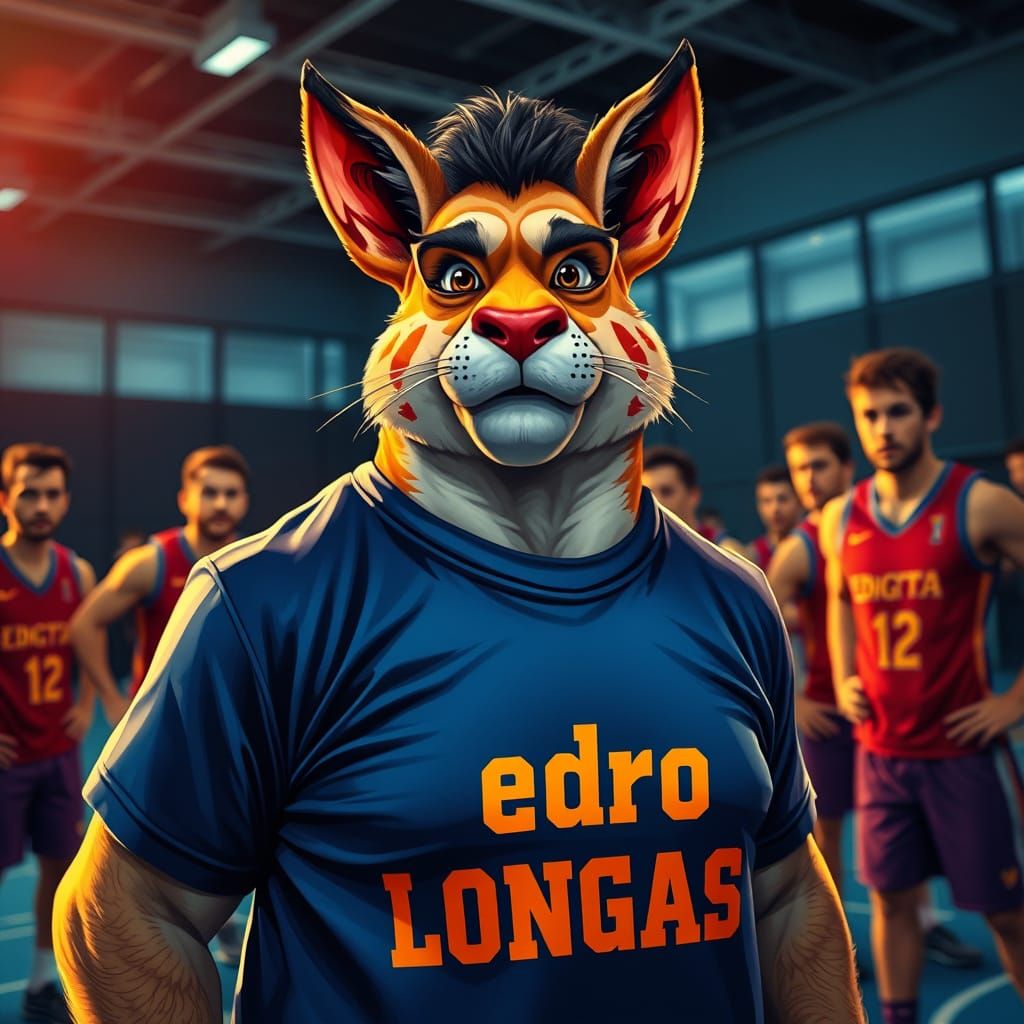 Handball Coach in Expressive Impressionist Style