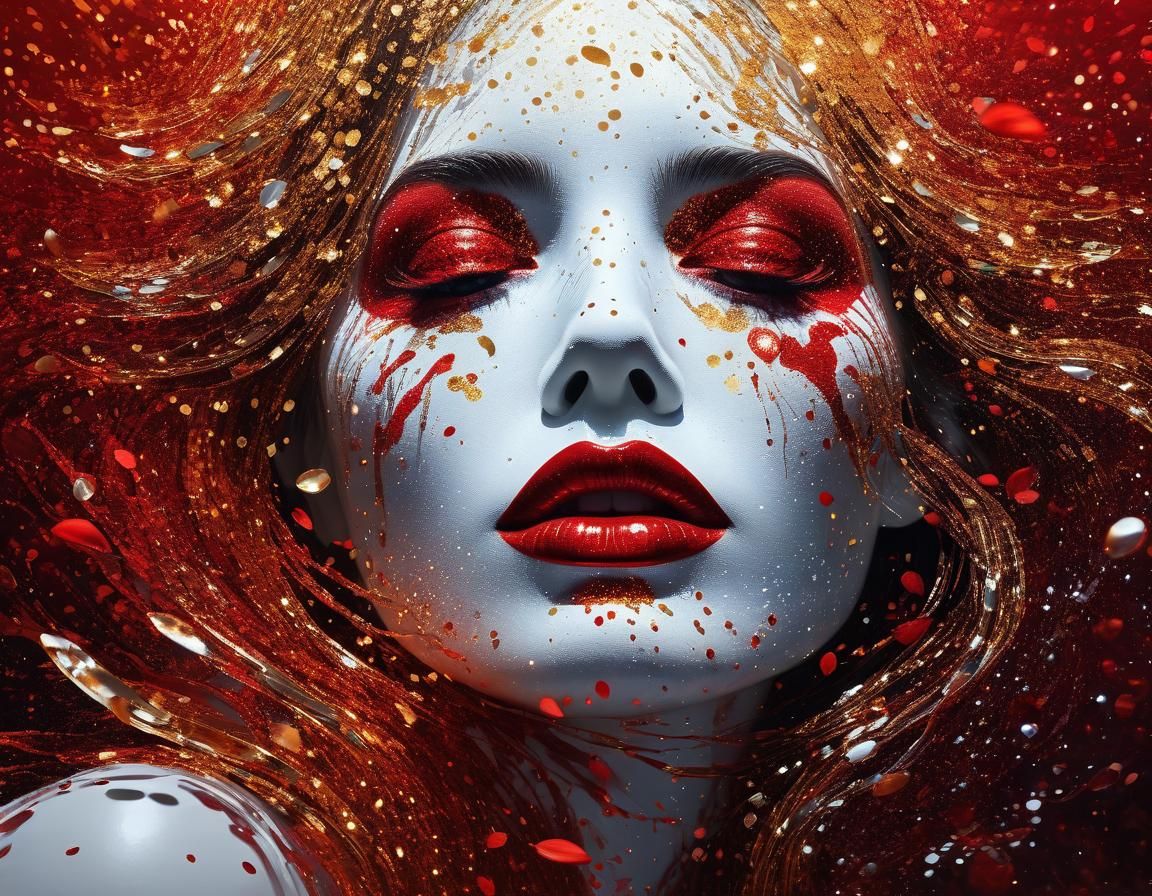 Ethereal Kiss: A Luminous Abstract Acrylic Painting