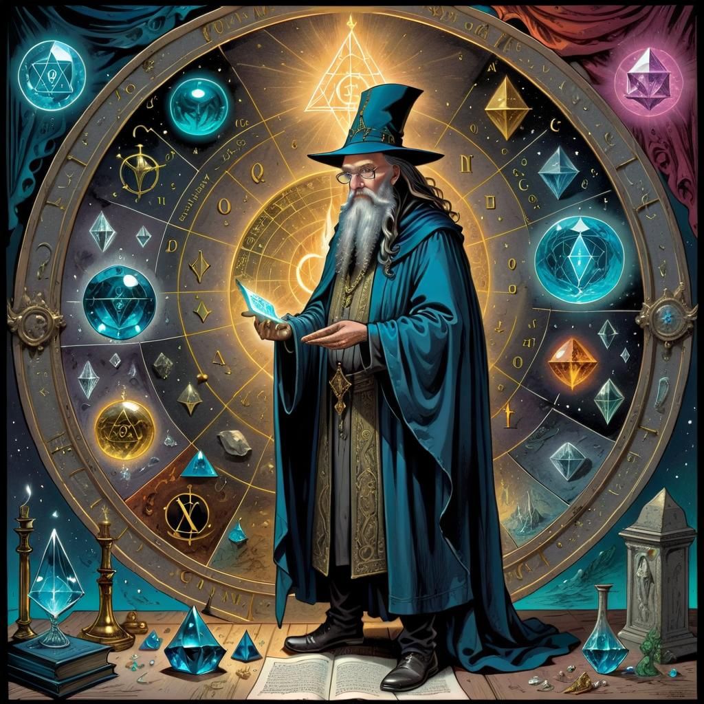 Nostradamus in Visual Graphic Novel Style