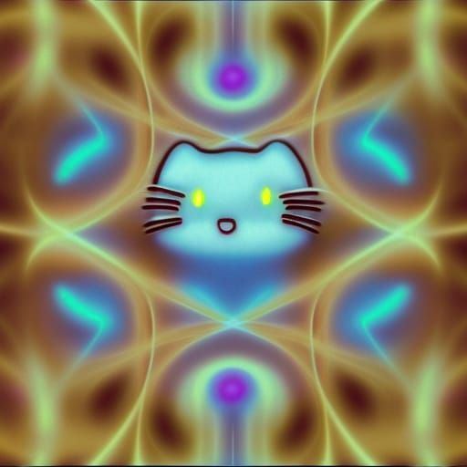 Hello Kitty in Quantum Physics Style