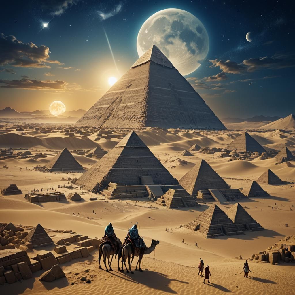 Moon Over Giza: A Digital Matte Painting