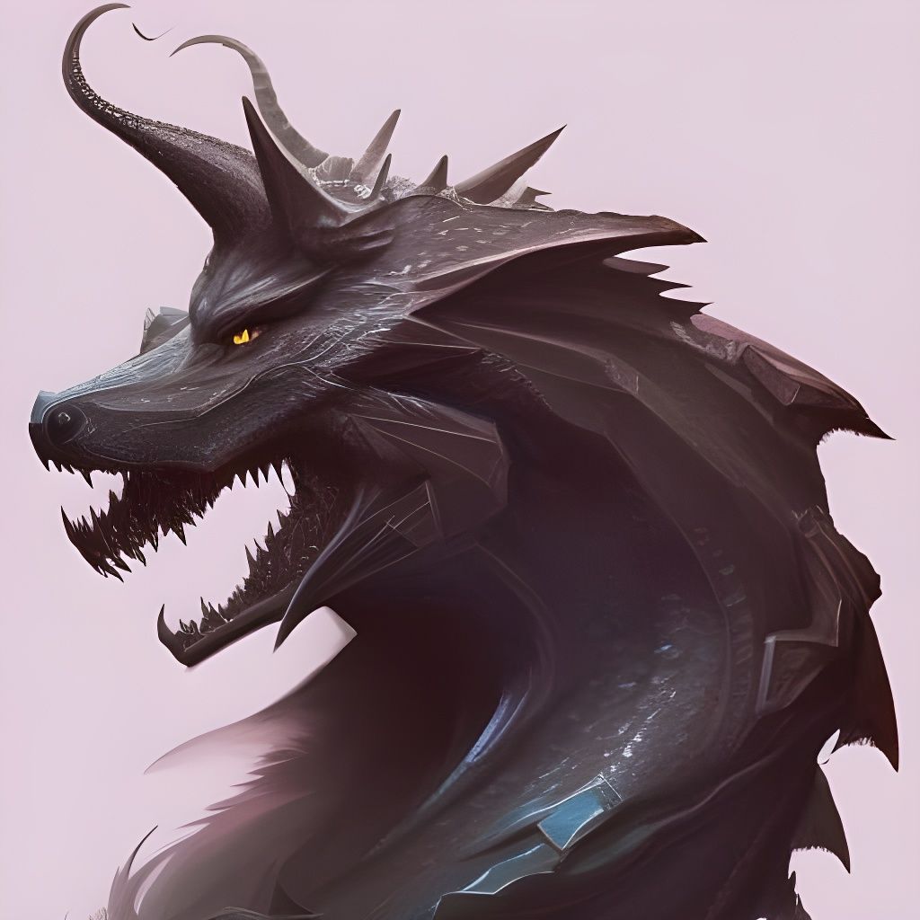 Hyperdetailed Wolf Dragon Portrait in 8K Resolution