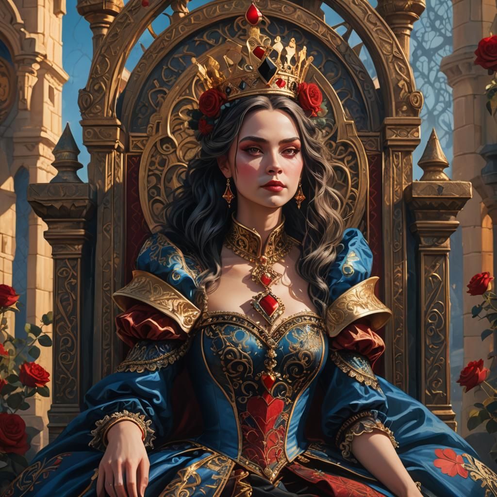 Queen of Hearts Portrait in Unreal Engine 5 Style