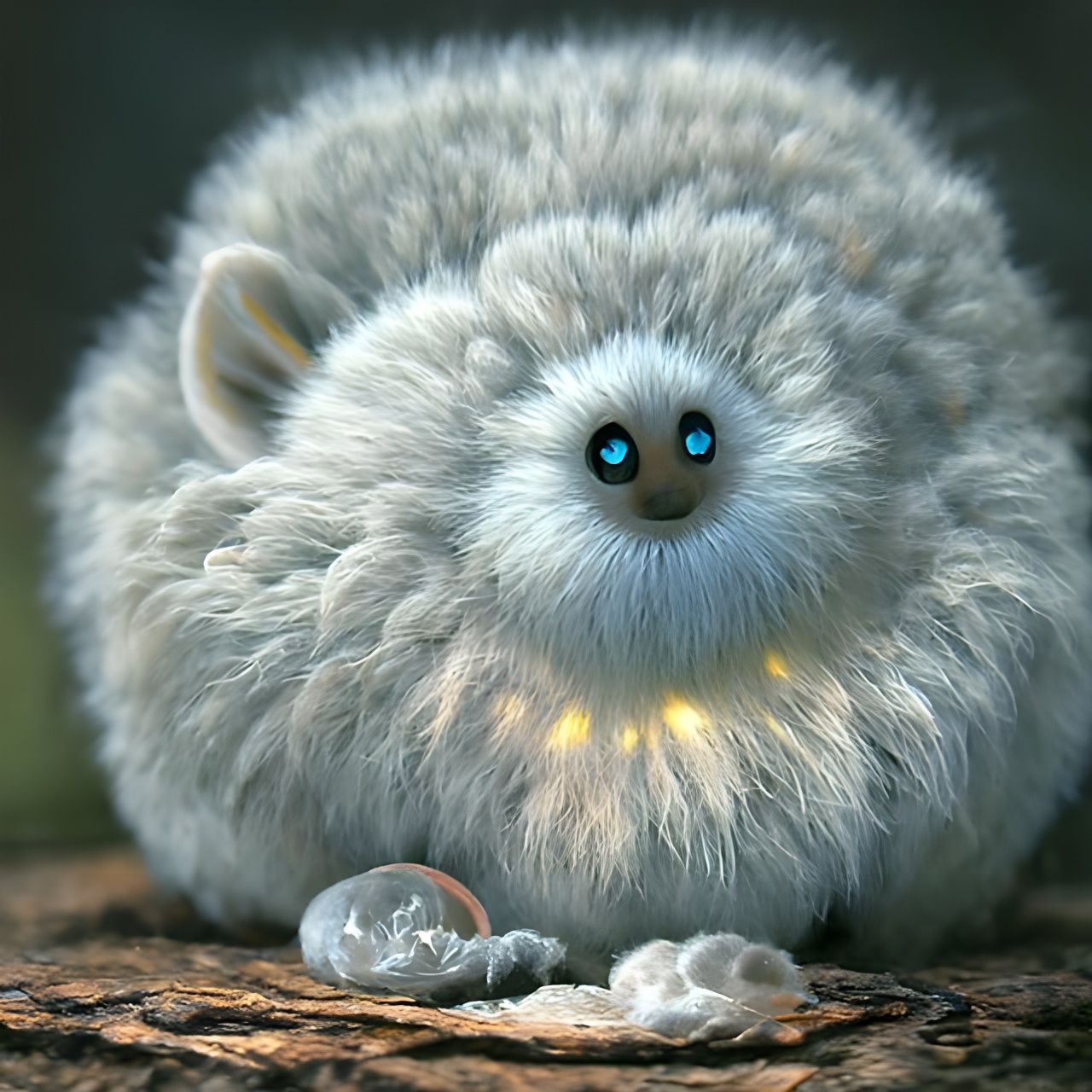 Adorable Fuzzy Orb in Ethereal 3D Rendering
