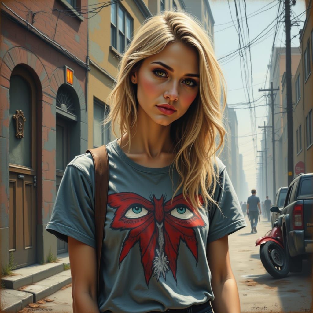 Abstract Figures in Neon Chalk and Flux Caricature Style