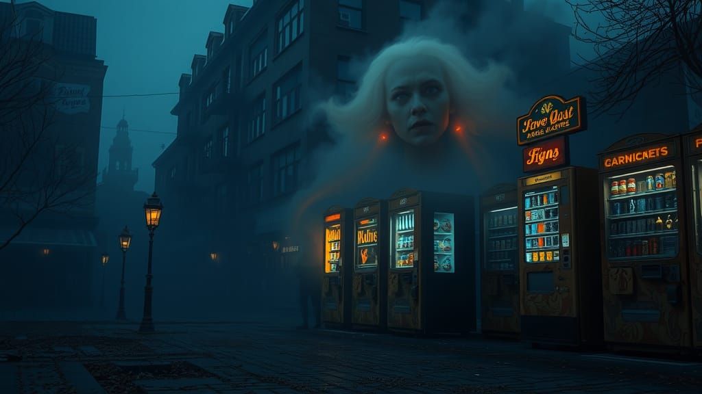 Ethereal Vending Machines in a Haunted Public Place