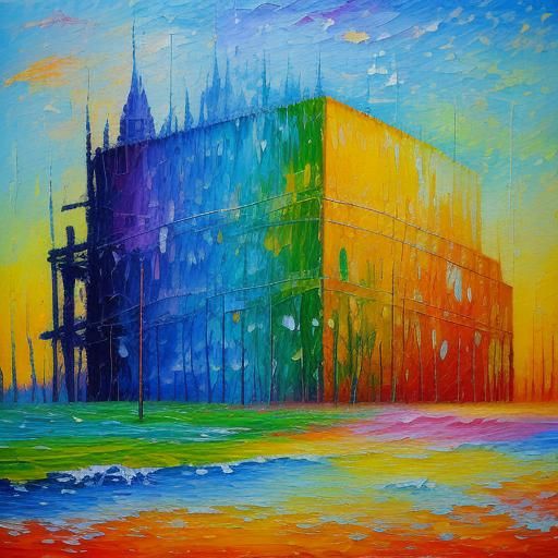 Colorful Expressionist Oil Painting of the Mind