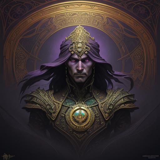 Dark Fantasy Guest Room in Art Nouveau Style