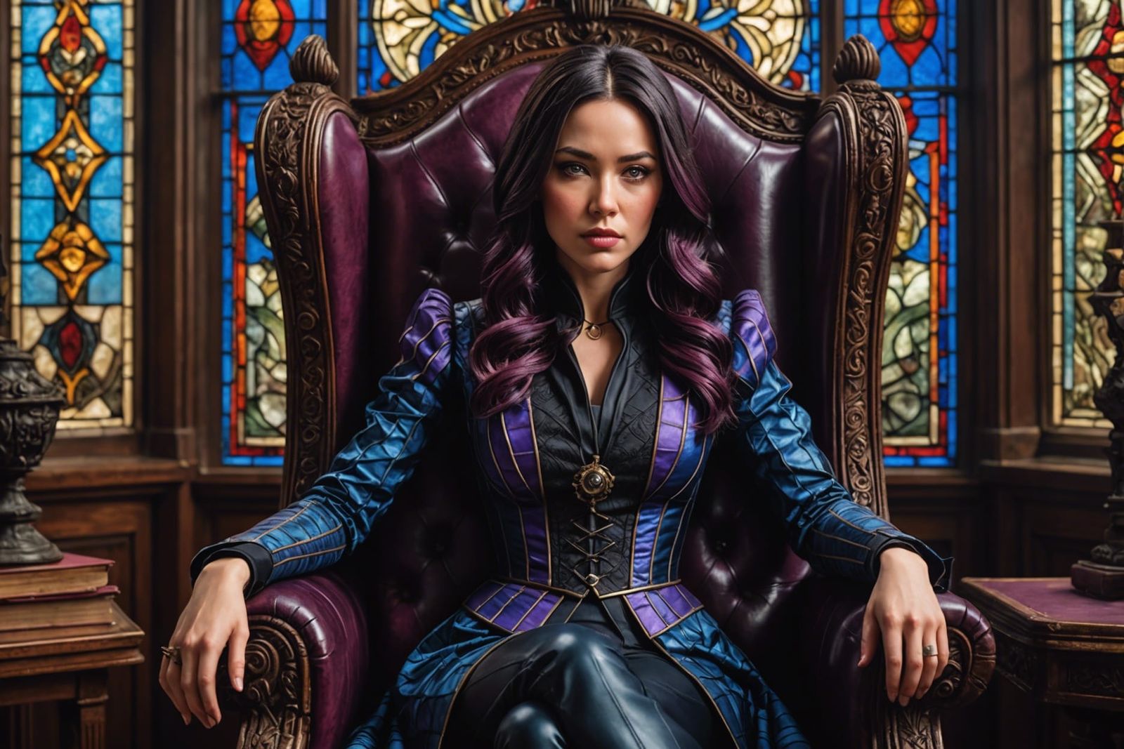 Psylocke as Victorian Librarian in Reading Room