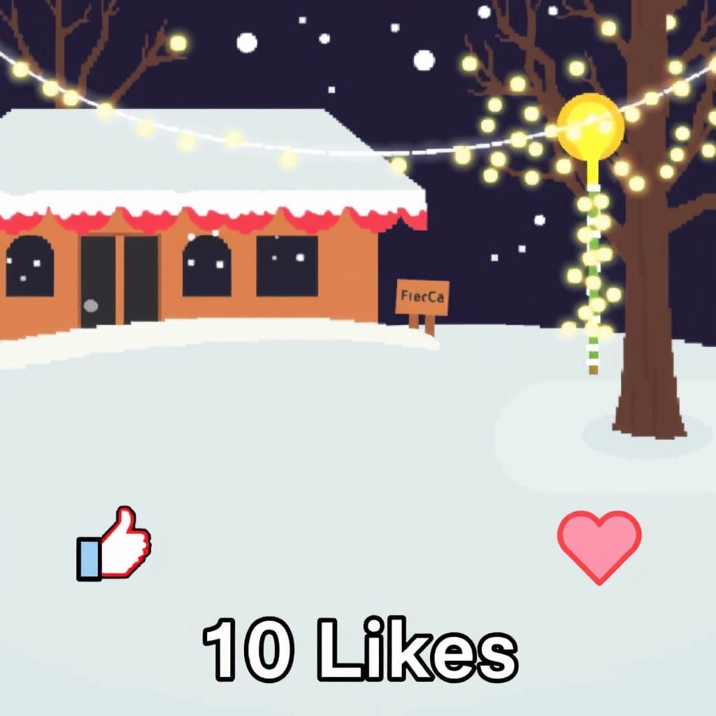 AI Art Christmas Celebration Scene with Ten Likes