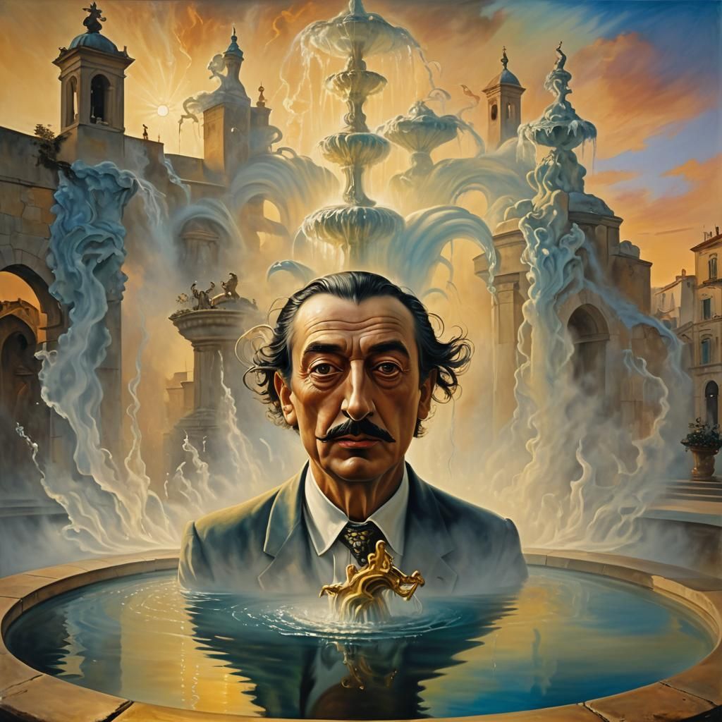 Ethereal Souls Gather at the Eternal Fountain