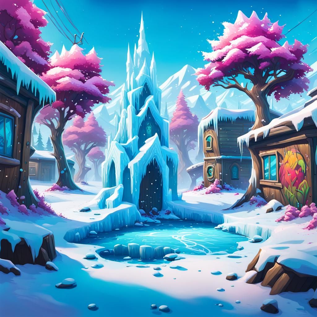 Fortnite Frozen Wonderland Graffiti Art