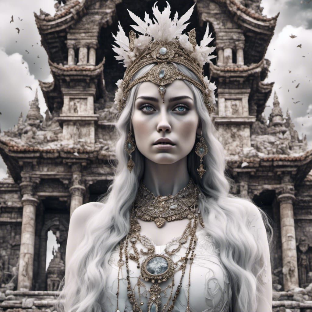 Goddess of Sorrow in an Ancient Temple