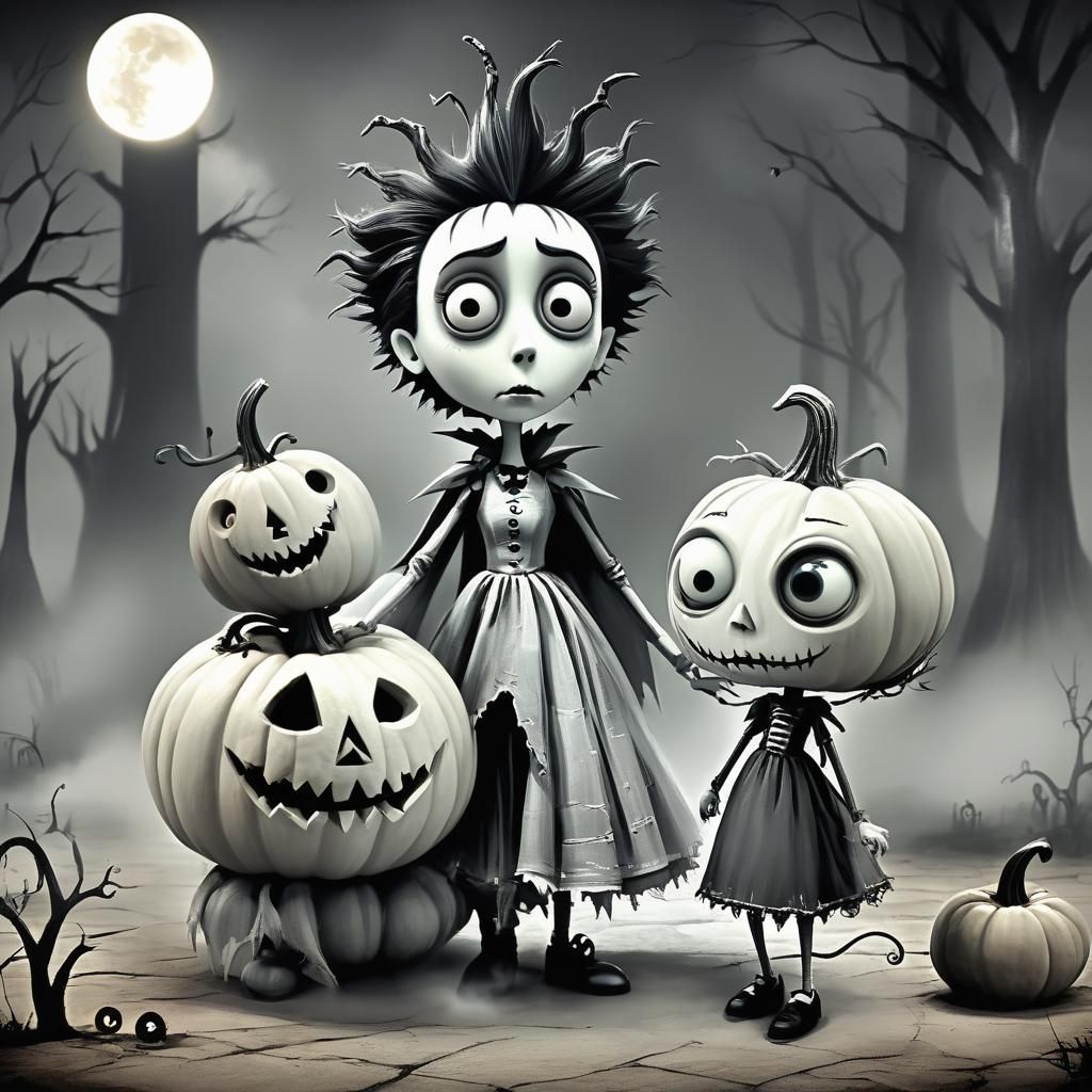 Pumpkin Prince and Princess in Stop-Motion Style