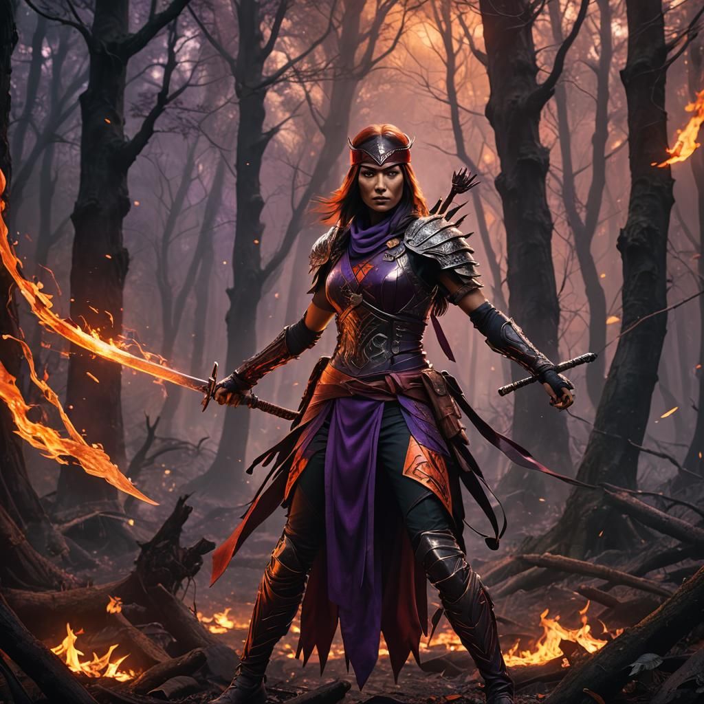 Elektra King Assassin in Dark Fantasy Art