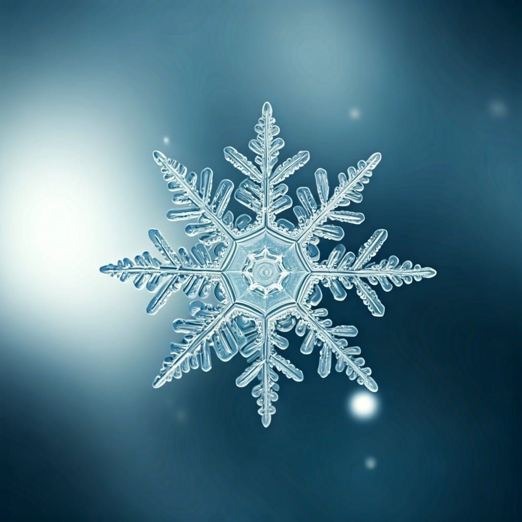 Ethereal Snowflake with Fractal Patterns