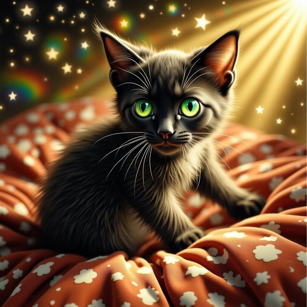 Majestic Feline in Dreamy Impressionist Style