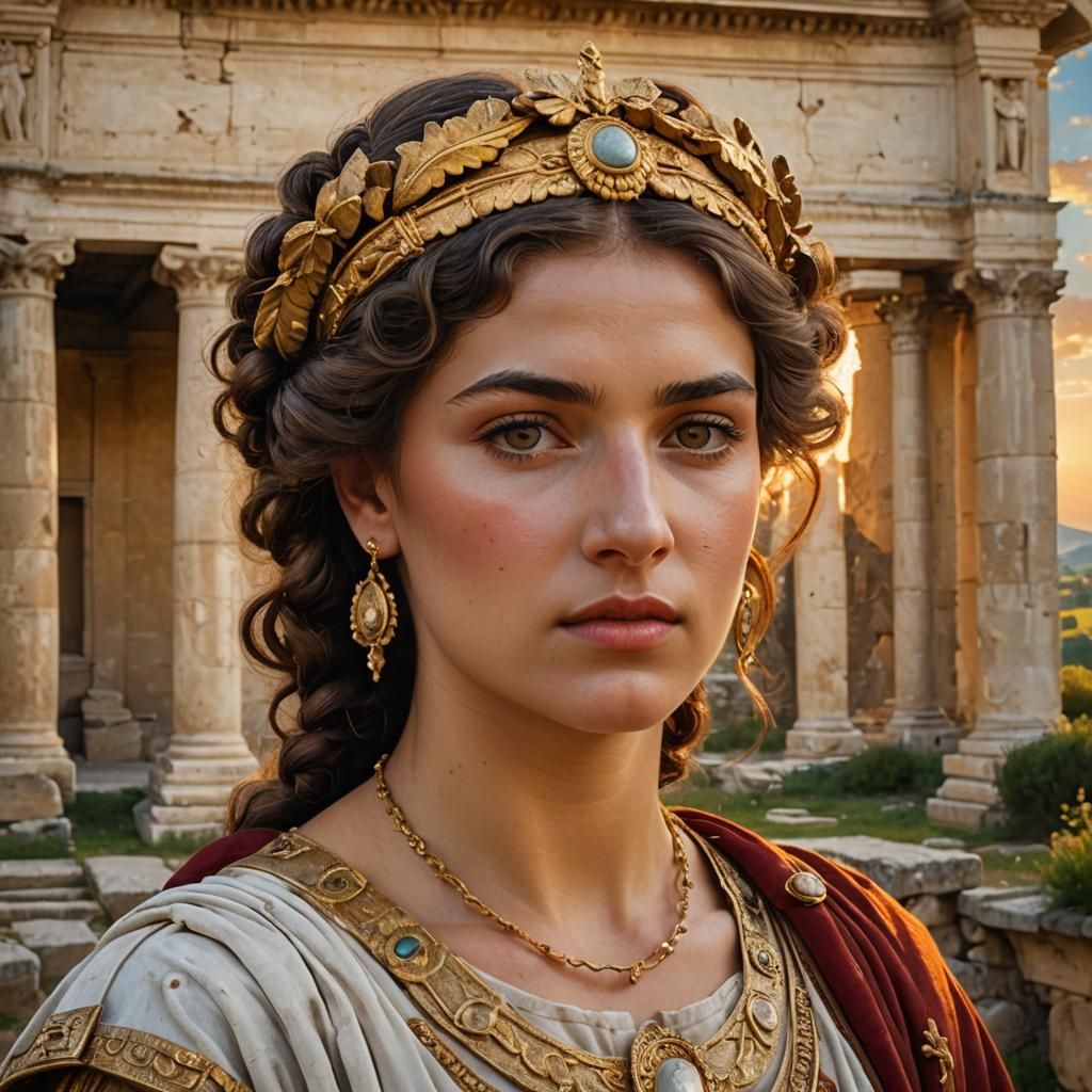 Ancient Roman Portrait of Antonia Marcia Prima