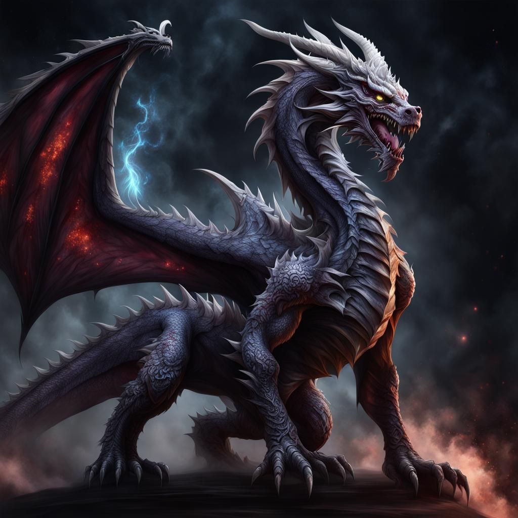 Ornate Zombie Dragon in Detailed Dark Universe