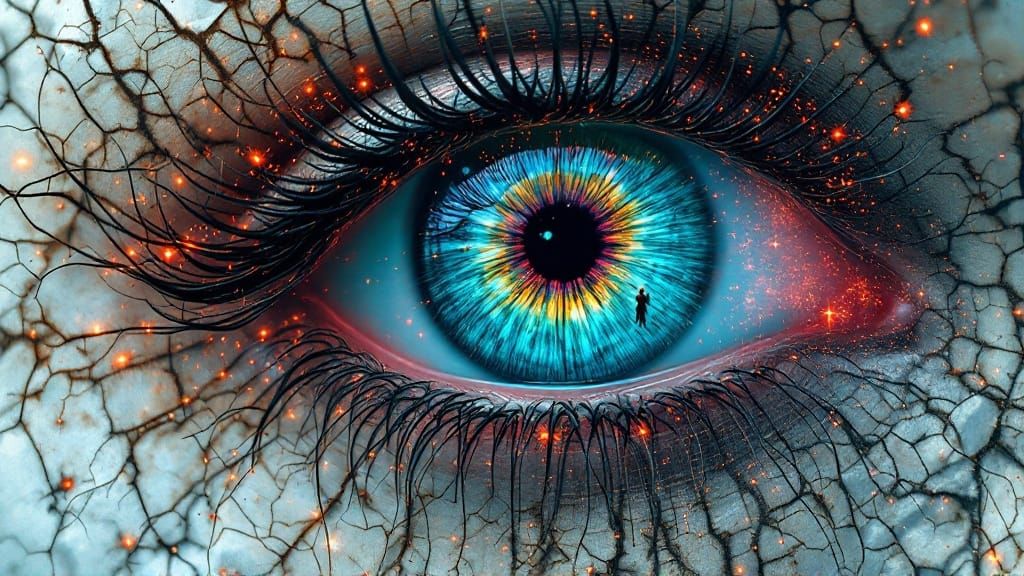 Whisperpunk Eye in Ethereal Ultrared Hues