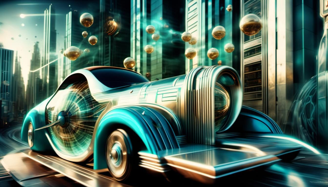 Art Deco Futurism: Duesenberg Races By