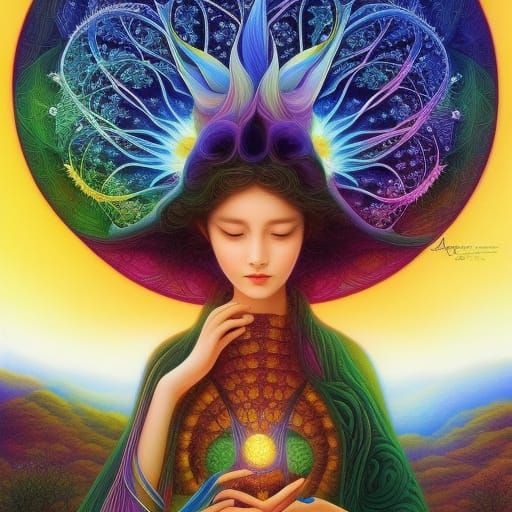 Newborn's First Breath in Warped, Detailed Perspective