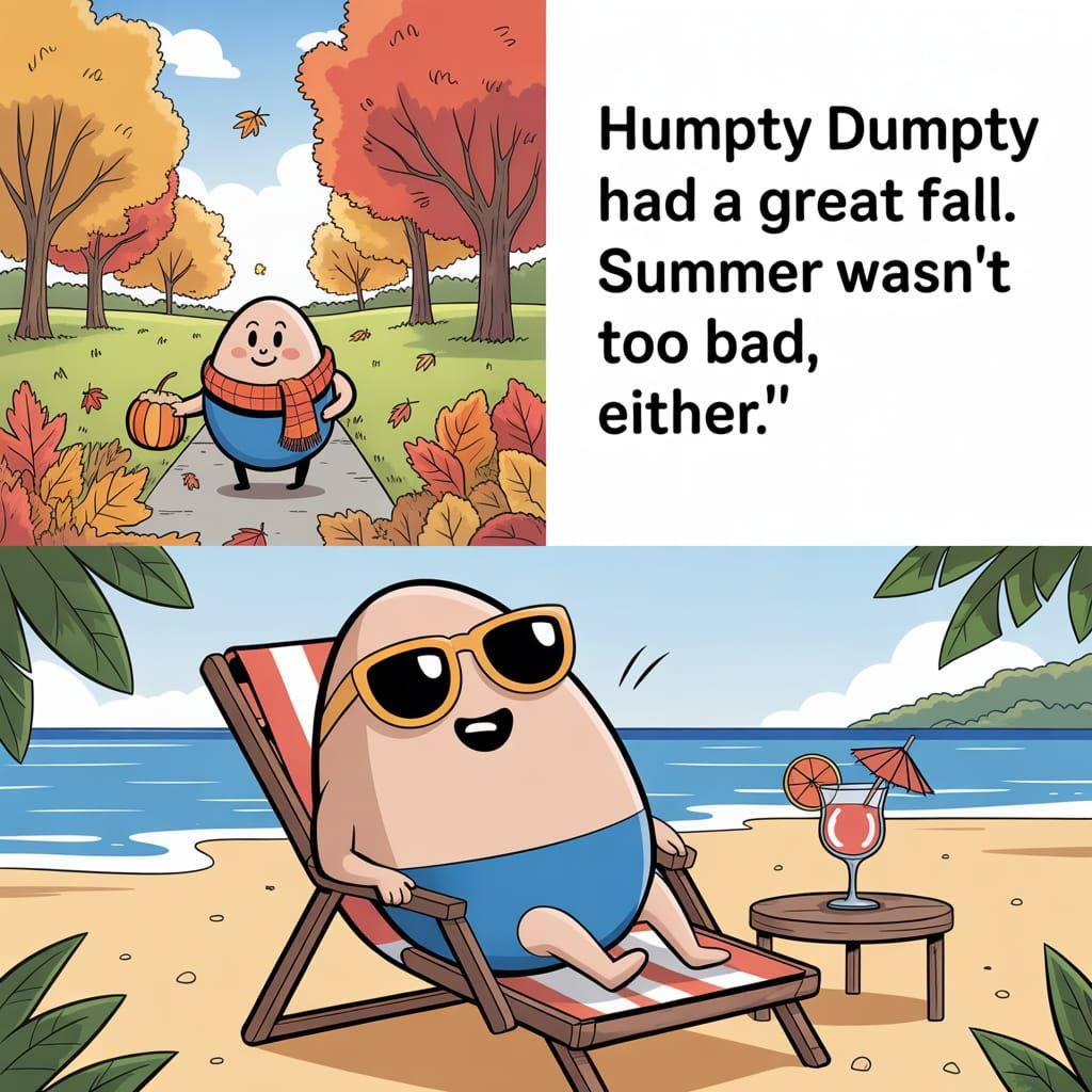 Humpty Dumpty had a great fall, Summer wasn't too bad, either!