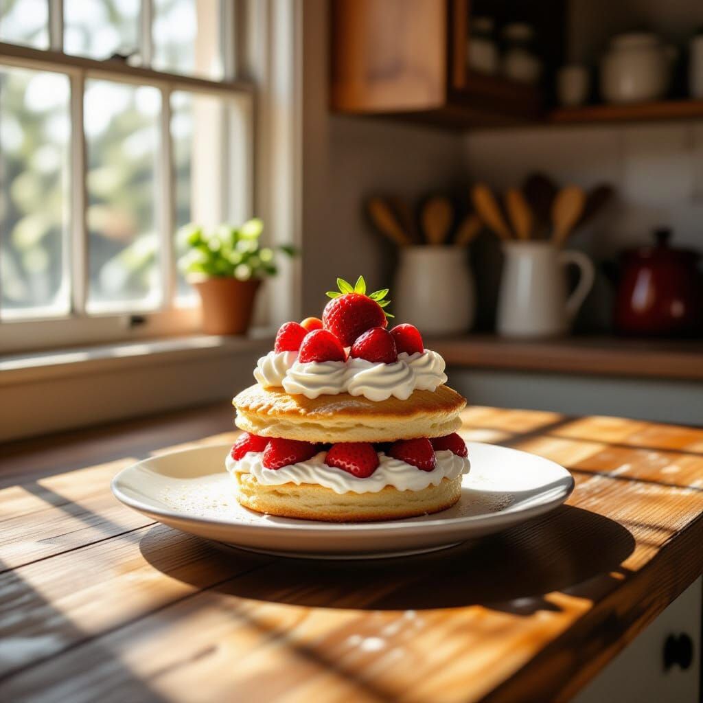 Delicious Strawberry Shortcake Food Photography