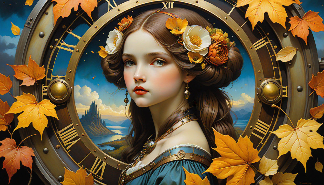 Steampunk Portrait in Warm Autumn Light
