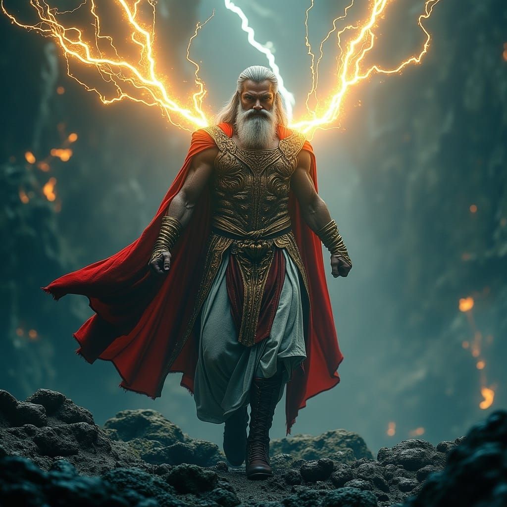 Zeus Unleashes Lightning in Epic Fantasy Realm