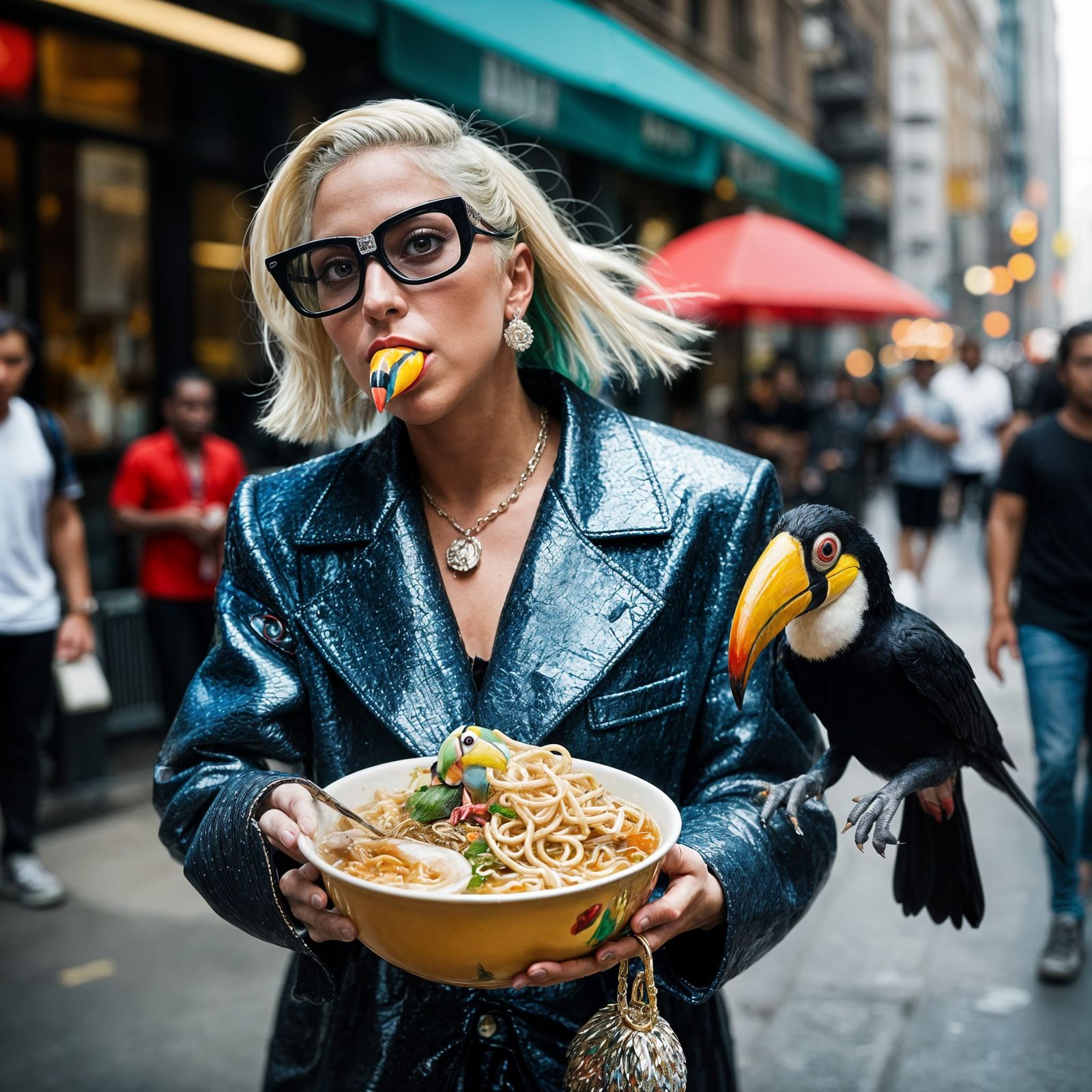 Lady Gaga Toucan Walk in New York