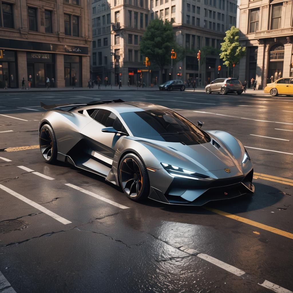 Sleek Futuristic Car in 8K Resolution