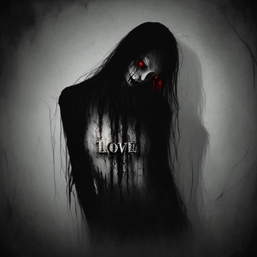 Horror Love in Dim Light: AI Generated Image