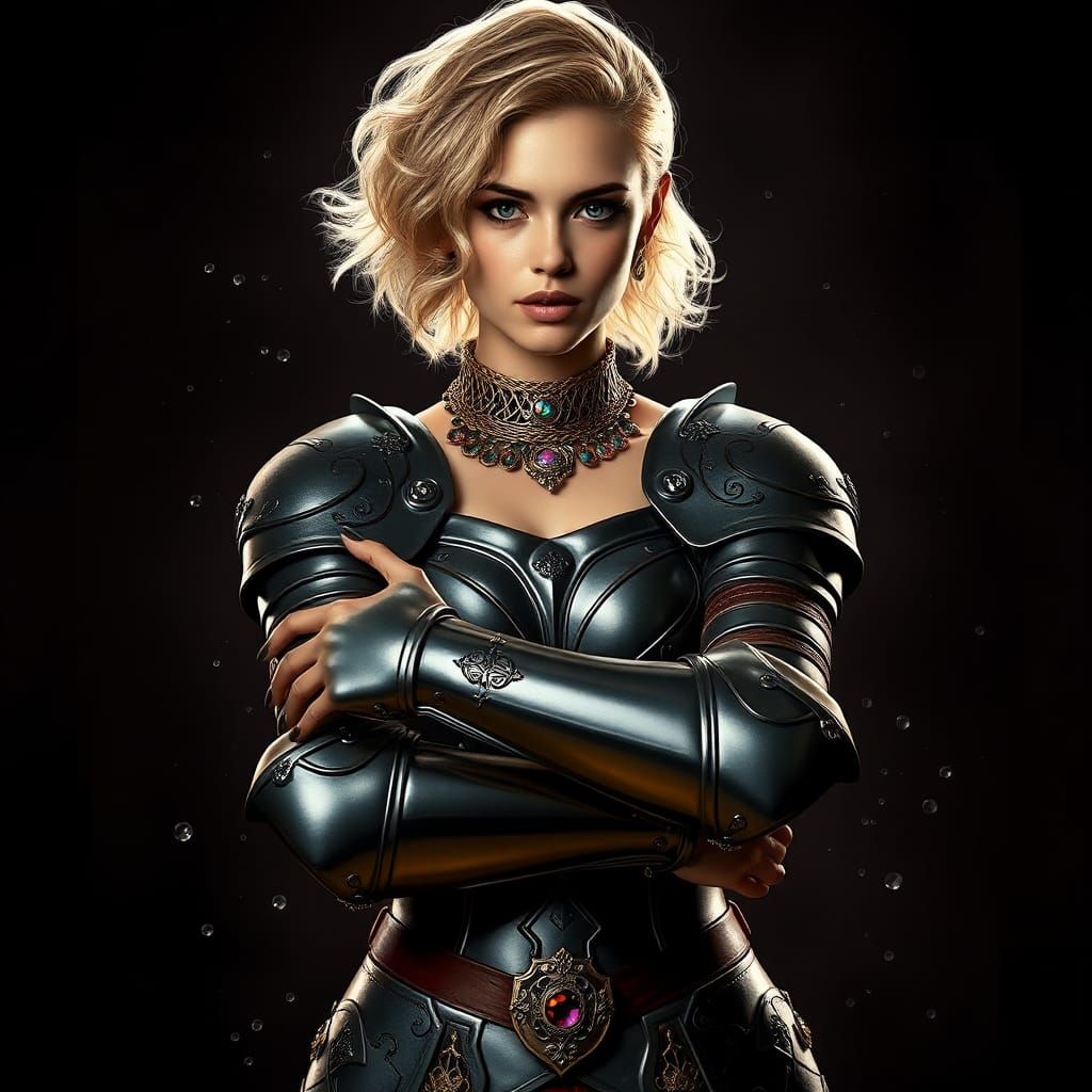 Keira Knightley Glamour Shot in Dramatic Armor