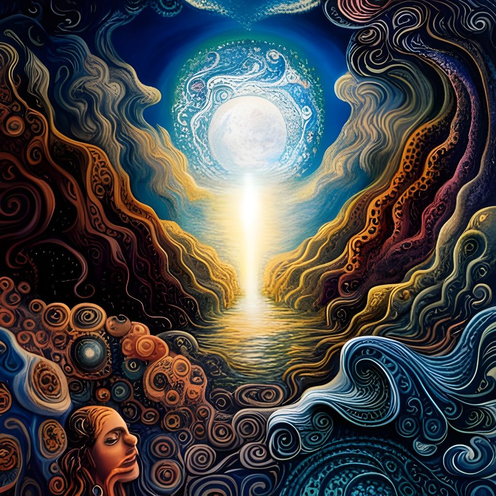 Galactic Goodbye: A Gothic Hyperrealistic Moonscape