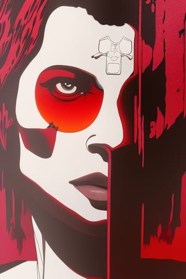 Menacing Figure in Parallax Horror Style