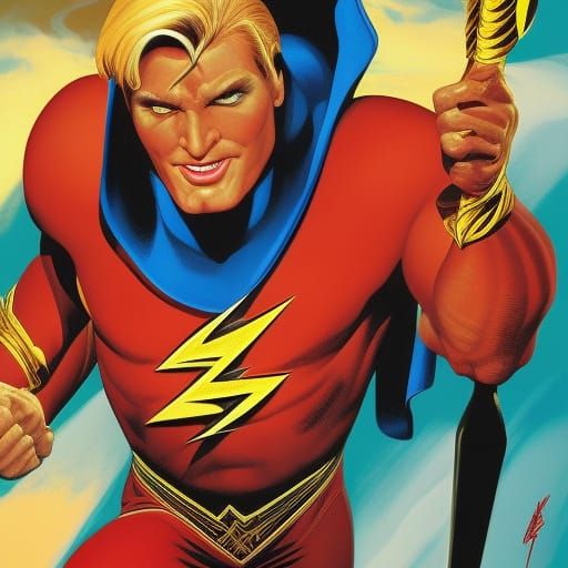 Sam J Jones as Flash Gordon in Comic Art Style