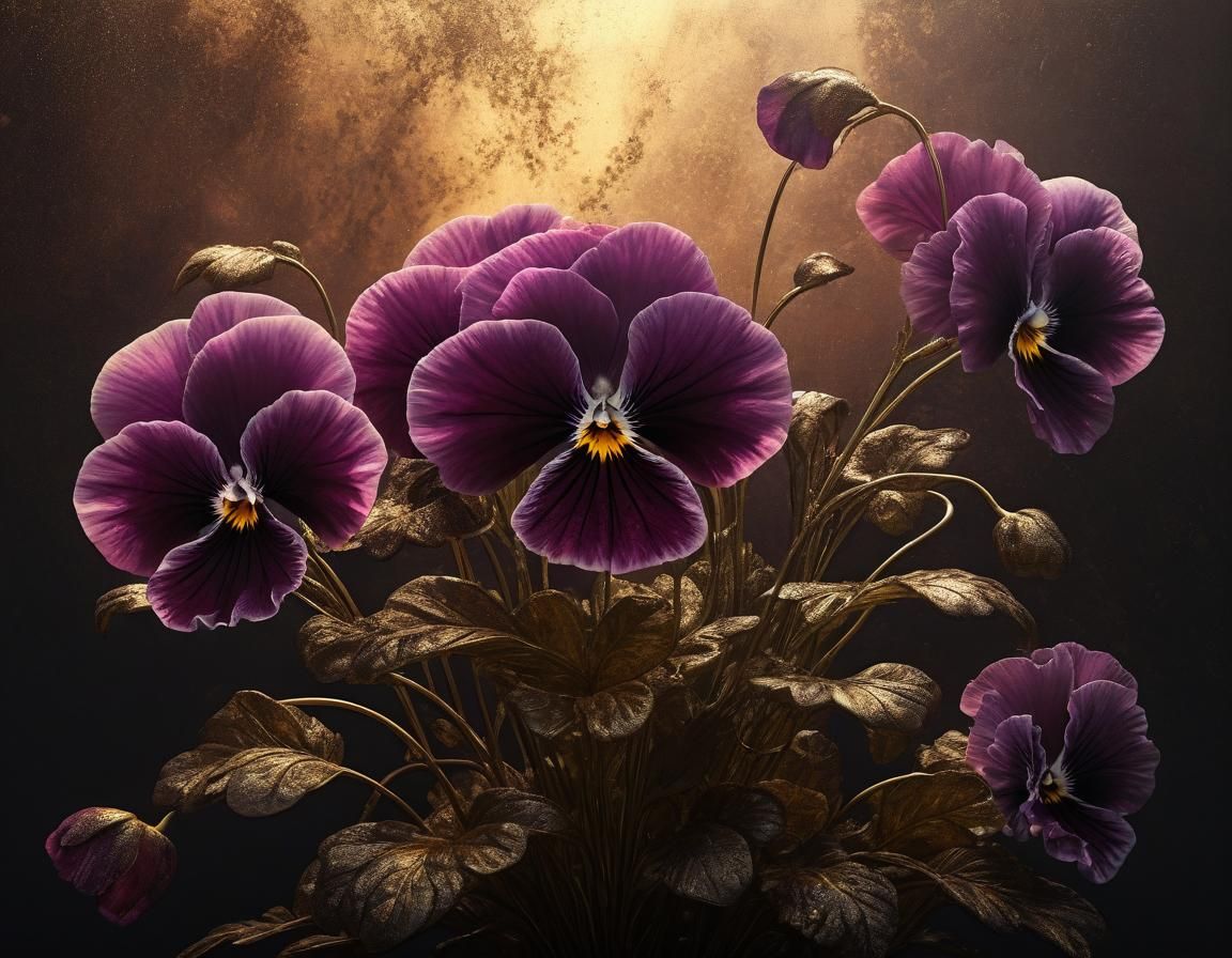 Ethereal Floral Art in Surreal Abstract Style