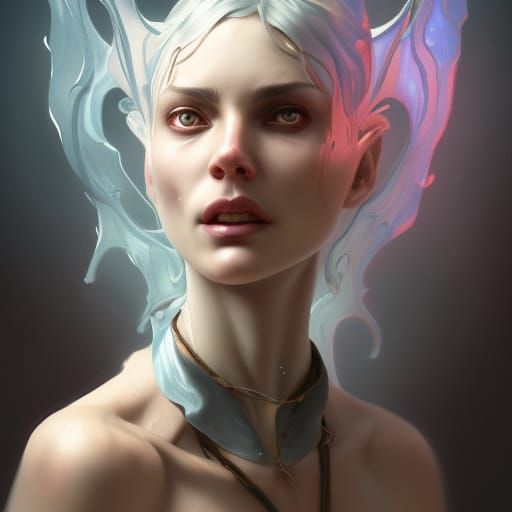 Eldritch Demon Portrait in Hyperdetailed Style