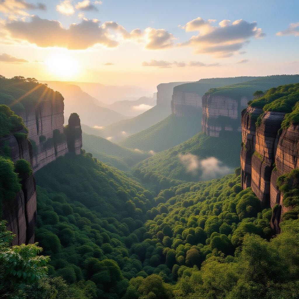 Majestic Kokankada Cliffs in Golden Hour Light