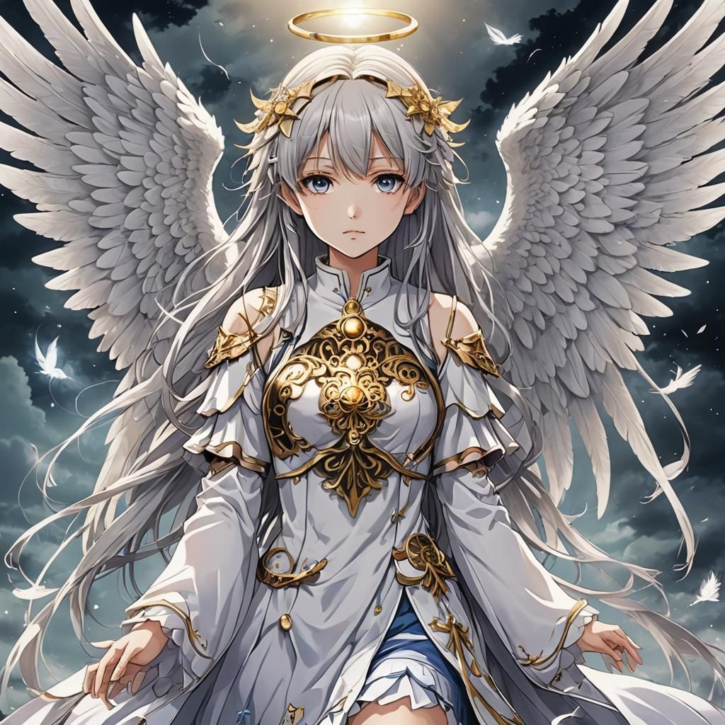 Anime Angel of Lost Souls in Pastel Colors