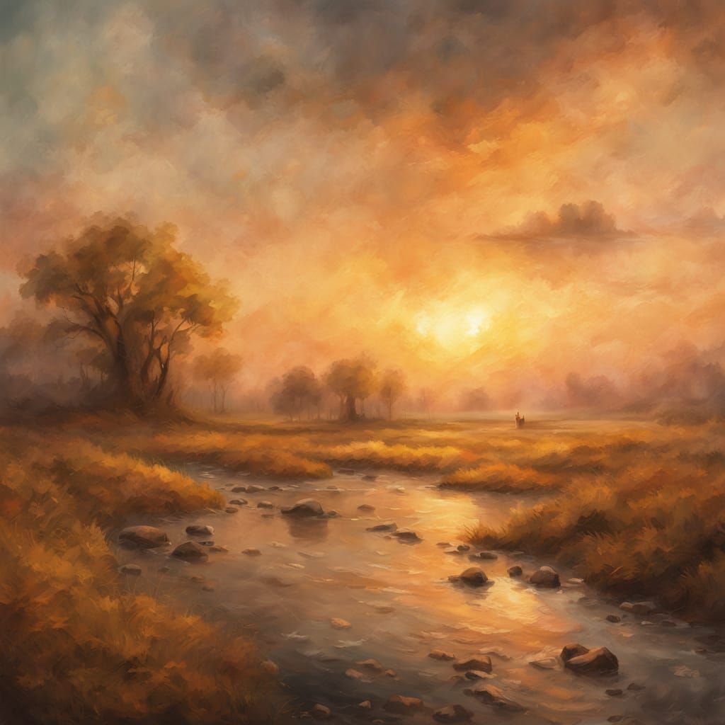 Epic Longhorn Stampede Oil Painting