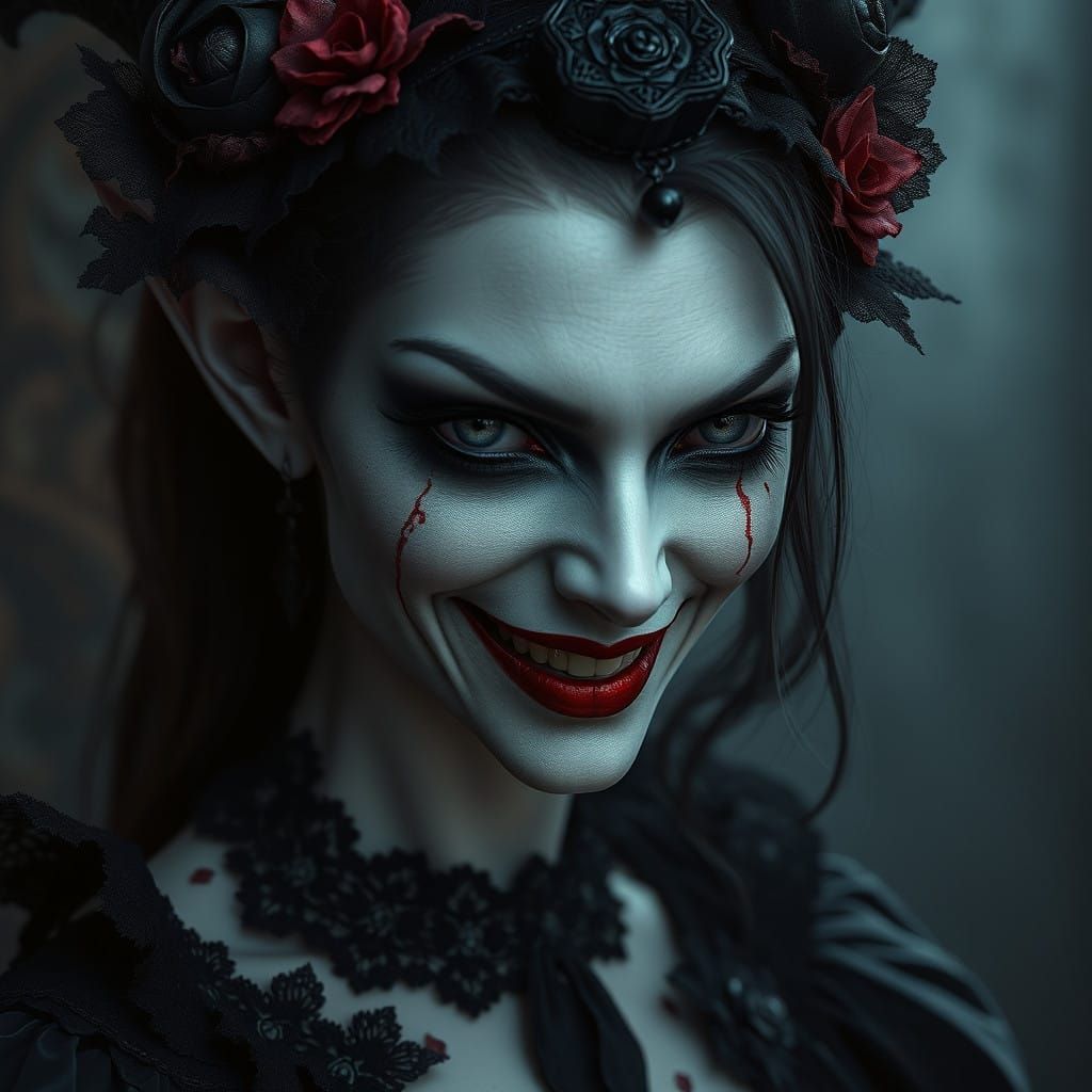 Dark Victorian Malevolence: Dark Elf Goddess of Shadows and....