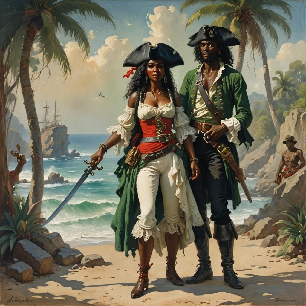 Pirate Portrait in Oil Painting Style