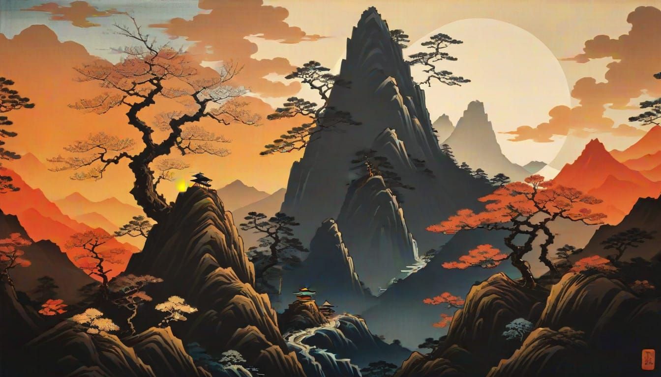 Zen Master Contemplates the Famed Japanese Landscape in Trad...